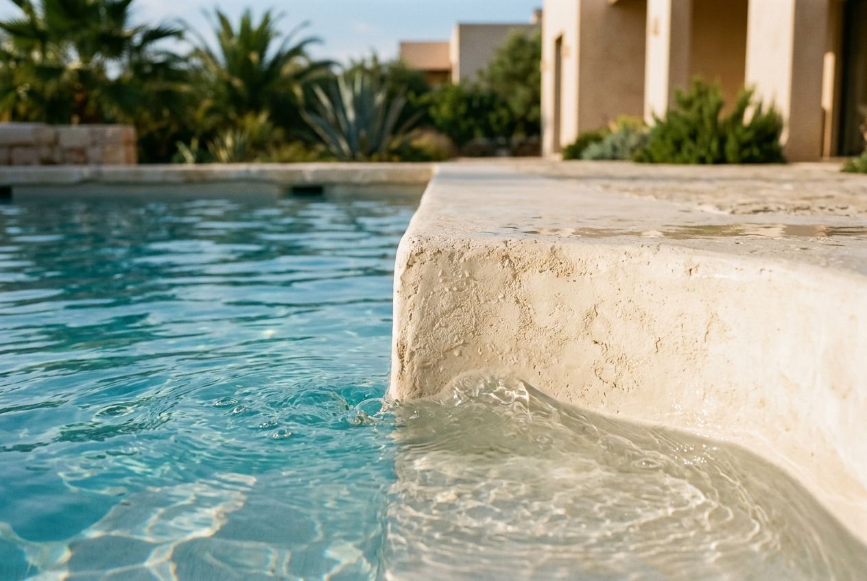 Margelle de piscine en chukum étanche et durable