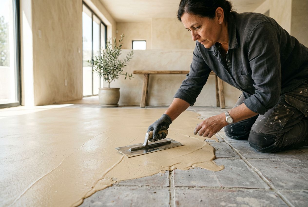 Technique de pose du chukum sur carrelage existant